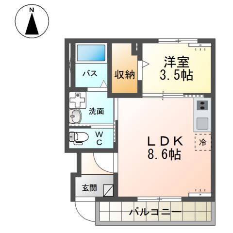 茨城県稲敷郡阿見町中央２丁目 間取り