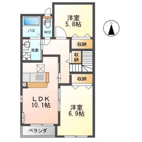 茨城県土浦市永国 間取り