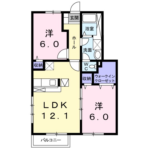 茨城県稲敷郡阿見町若栗 間取り