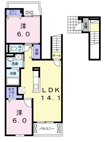 茨城県稲敷郡阿見町中央５丁目 間取り