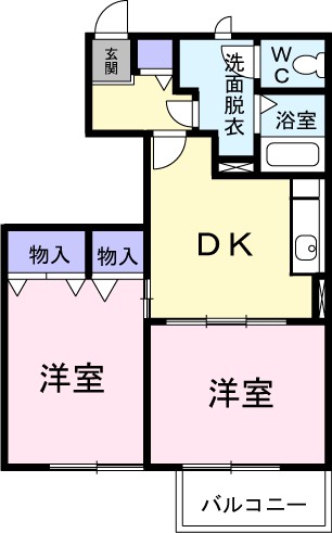 茨城県稲敷郡阿見町若栗 間取り