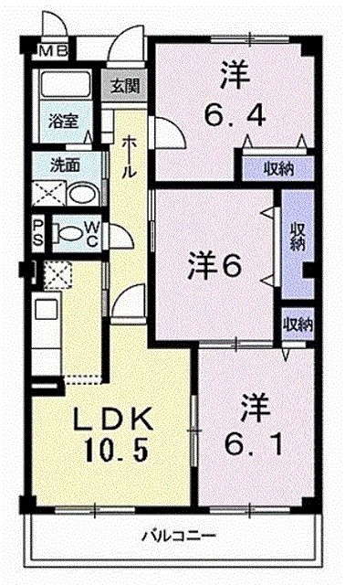 茨城県土浦市港町２丁目 間取り