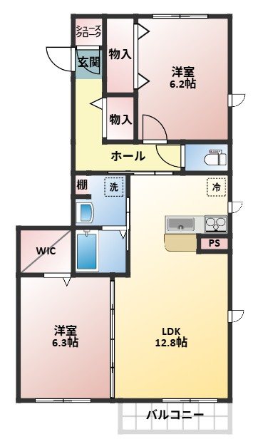 イブーハウス・K  202号室 間取り