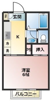 グリタパレス  102号室 間取り