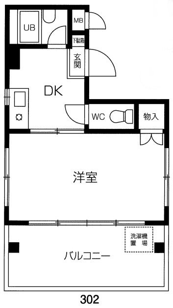 第六大興ビル 302号室 間取り