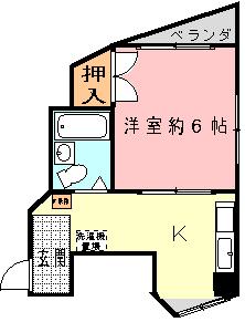 パールカネゼンビル 401号室 間取り