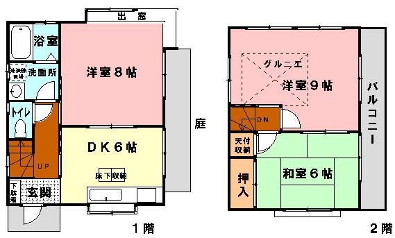 東町1丁目戸建貸家 間取り