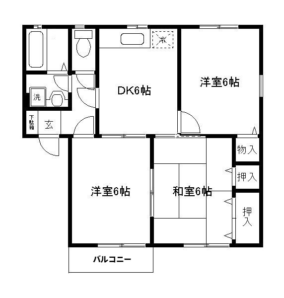 ウエスト二番館 間取り図