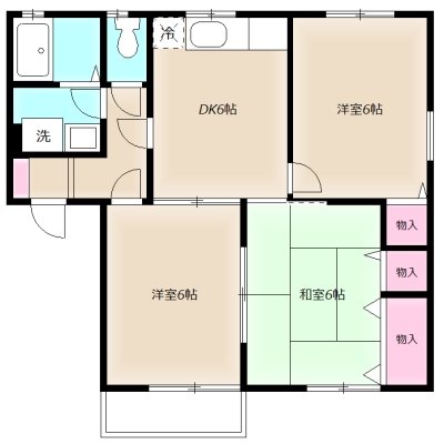 ウエスト二番館 間取り図
