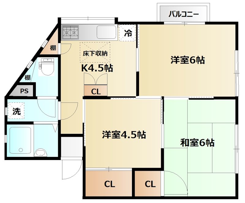 コスモスハウス 202号室 間取り