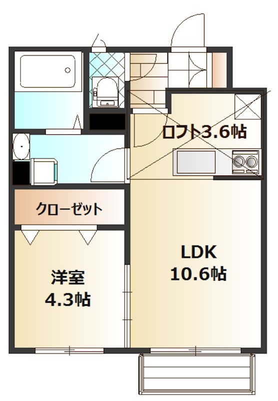 千城レジデンス 202号室 間取り