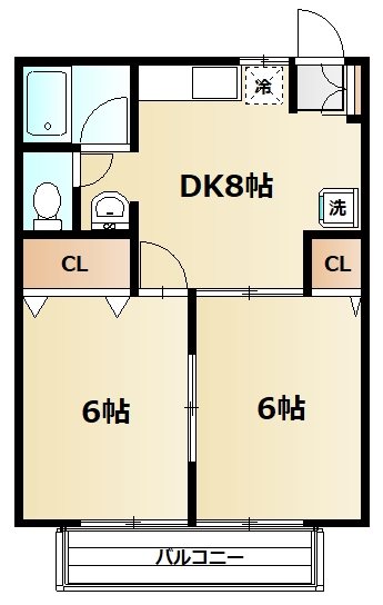 コンフォートサクラ 202号室 間取り