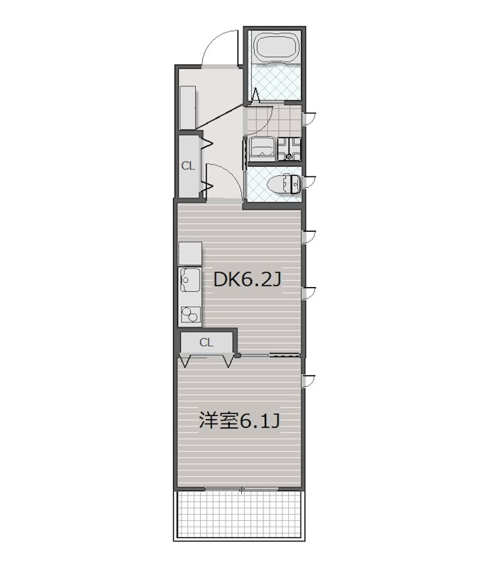 ミリアビタ№37 105号室 間取り