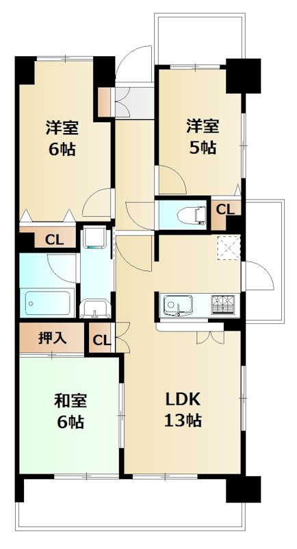 Raffine妙典 504号室 間取り