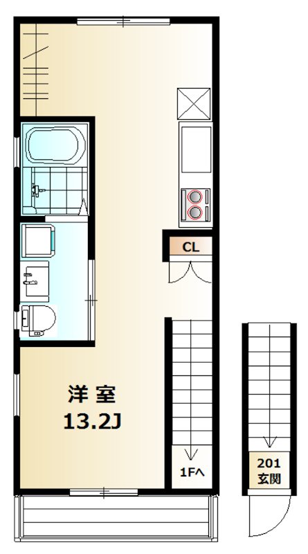 ルーツ壱番館 201号室 間取り