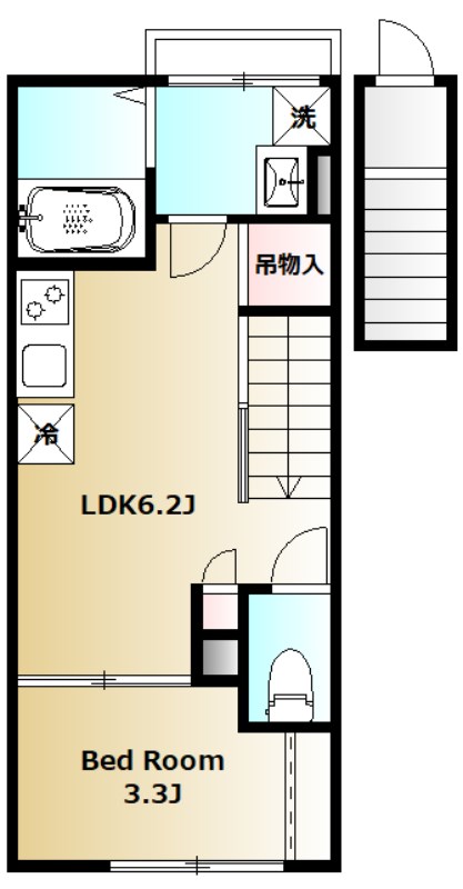Hanalei Garden 201号室 間取り