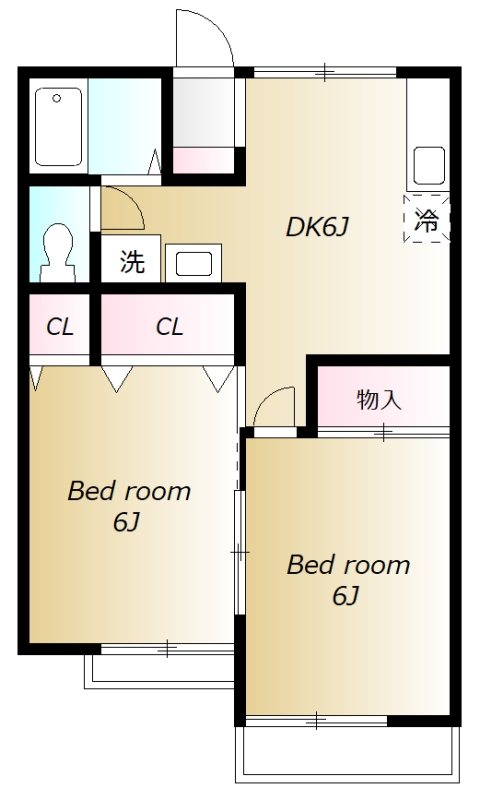 アーリーリバー 202号室 間取り