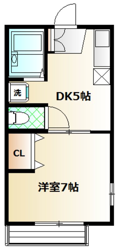 シティハイムチハルⅢ 105号室 間取り