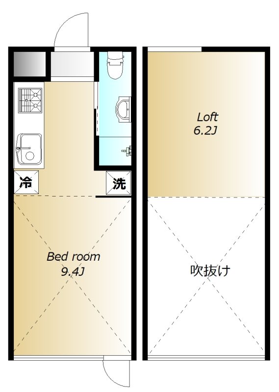 ハウスHM E号室 間取り