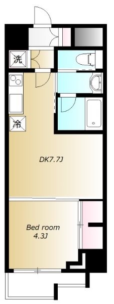 VIDA#037 701号室 間取り