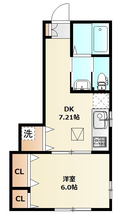 キディア・フォーラムⅡ 101号室 間取り