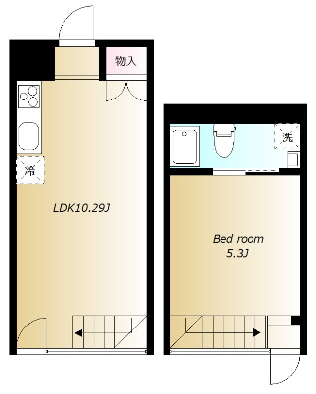 ハウスHM D号室 間取り