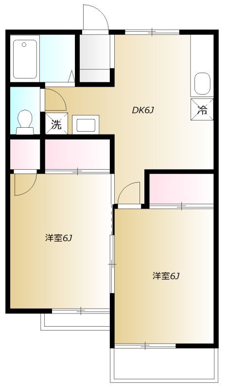 アーリーリバー 201号室 間取り
