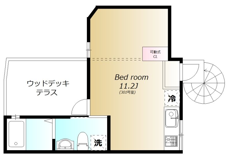 ミーナソルテ桜新町 301号室 間取り