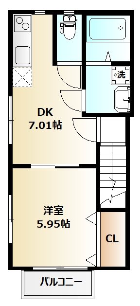 キディア・フォーラムⅡ 201号室 間取り
