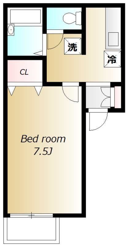 POCKET HOUSE 103号室 間取り