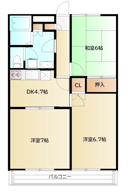 パーラーローズ 302号室 間取り