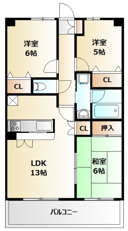 Raffine妙典 302号室 間取り