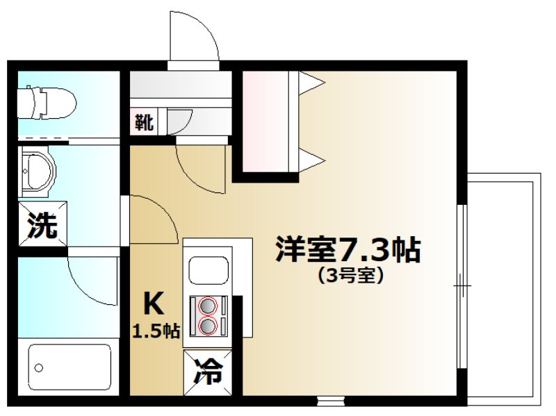 Adagio亀有 203号室 間取り