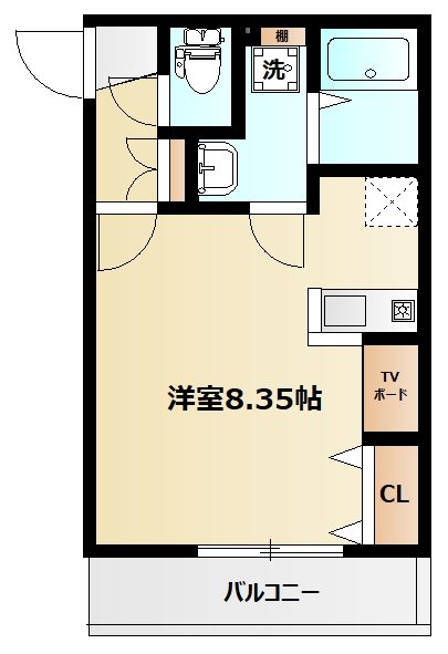 ミリアビタ飯山満 103号室 間取り
