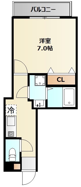 ミリアビタ弁天 305号室 間取り