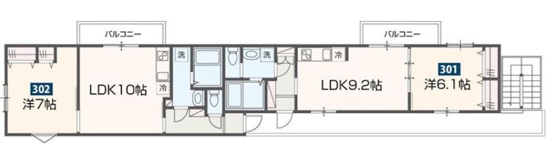 MELDIA行徳Ⅲ 302号室 間取り