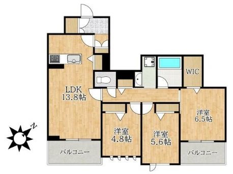 ザ・アークコート市川妙典 208号室 間取り