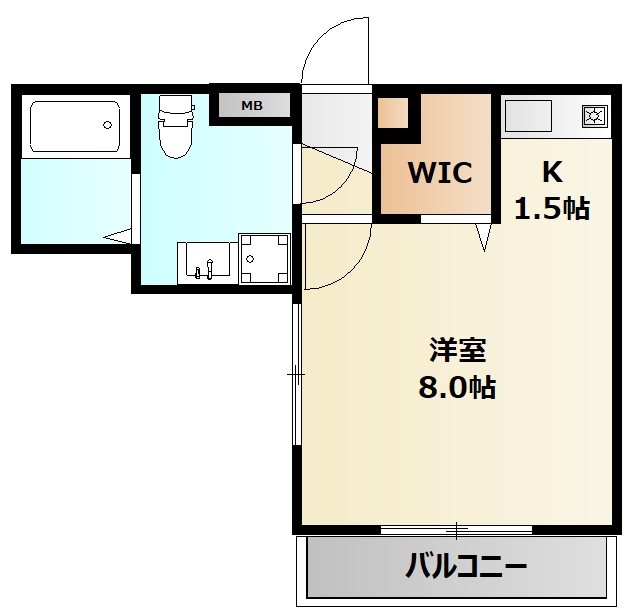 ミリアビタ弁天 201号室 間取り