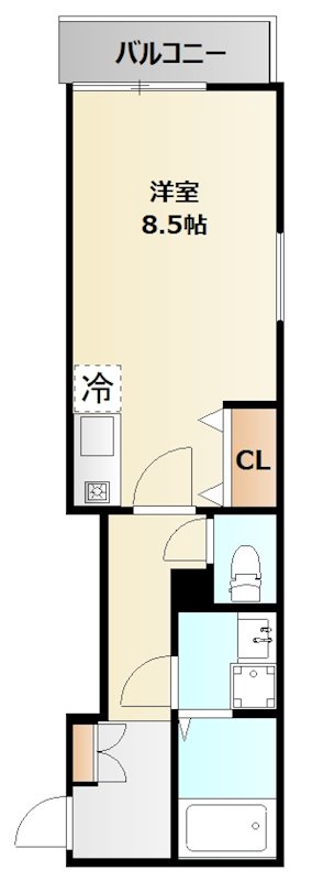 ミリアビタ弁天 207号室 間取り