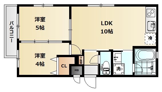 メルヴェーユ神明 101号室 間取り