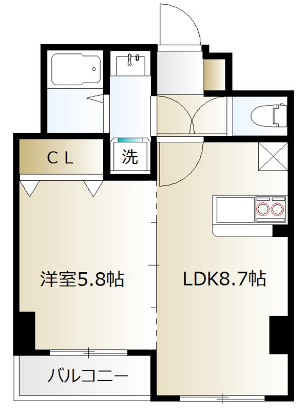ミリアビタ№28 405号室 間取り