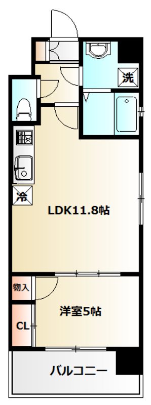 メルヴェーユ新宿 801号室 間取り