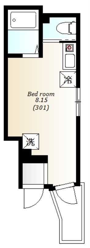 AMUSE三軒茶屋Ⅱ 301号室 間取り