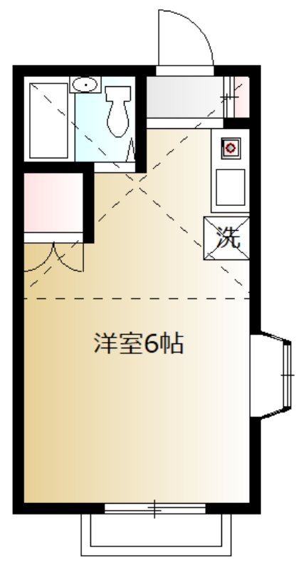 レクコーポ成城 201号室 間取り