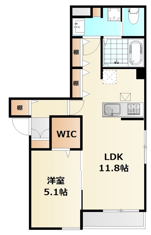 Fortuna 102号室 間取り