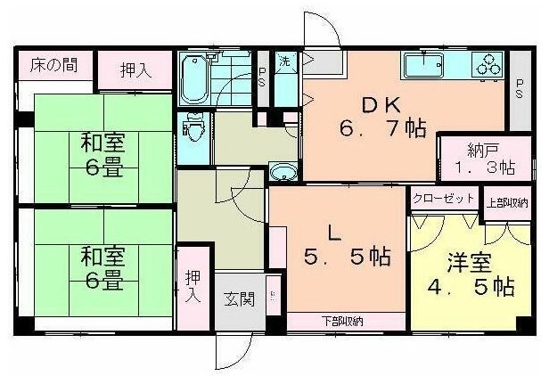 パスカル末広 101号室 間取り