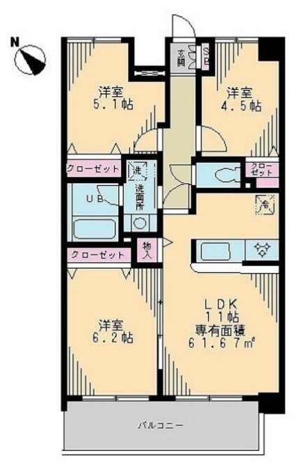 アン　エディー行徳 307号室 間取り