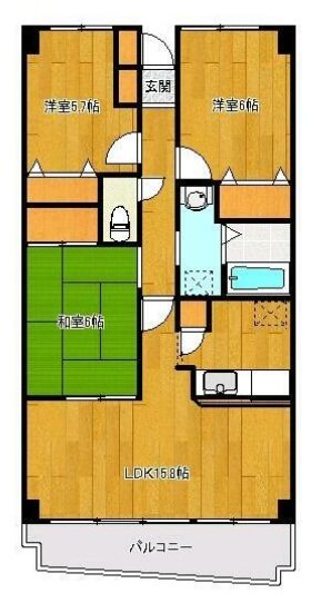 アルデール 303号室 間取り