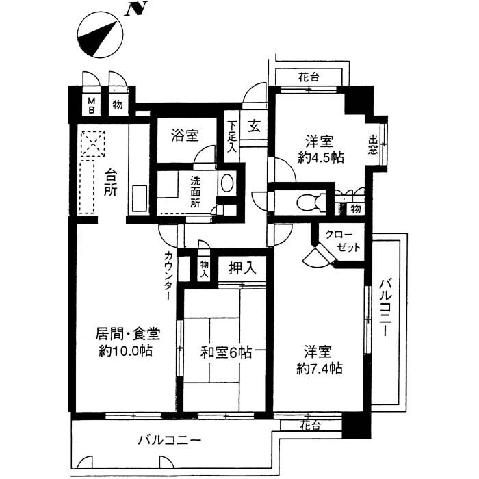 富浜ＫＳビル 402号室 間取り