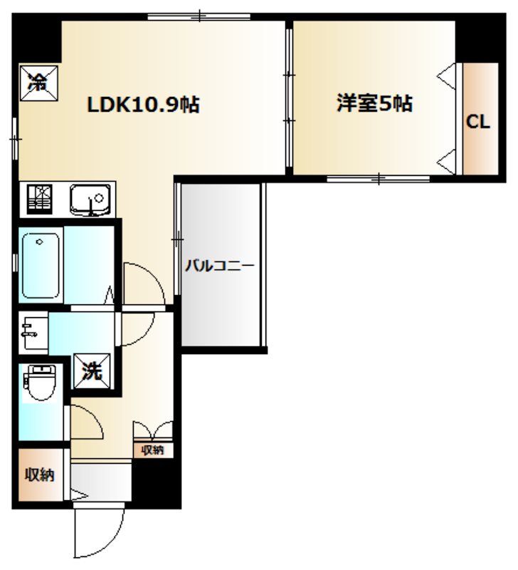 メルヴェーユ新宿 203号室 間取り